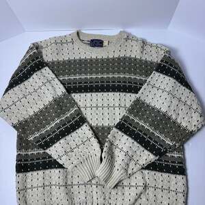 Vintage Peconic Bay Traders Knit Sweater, Earth Tones, Size XL - Made in USA